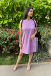 Andrea - Irish Purple Halter Neck Mini Dress
